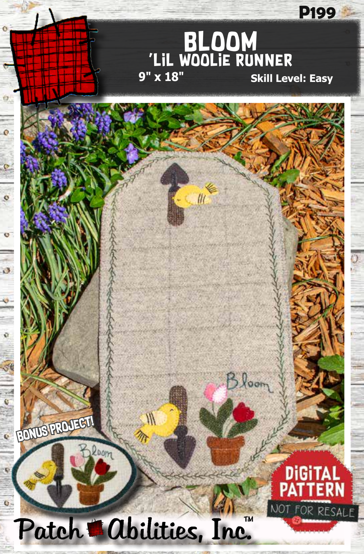 Bloom 'lil Woolie Runner Downloadable Pattern by Patch Abilities - Patterns