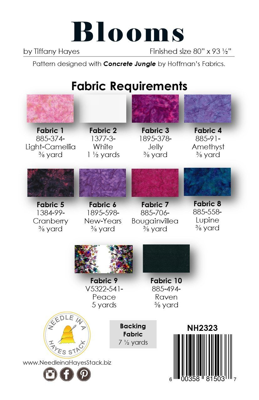 Back of the Blooms Downloadable Pattern by Needle In A Hayes Stack