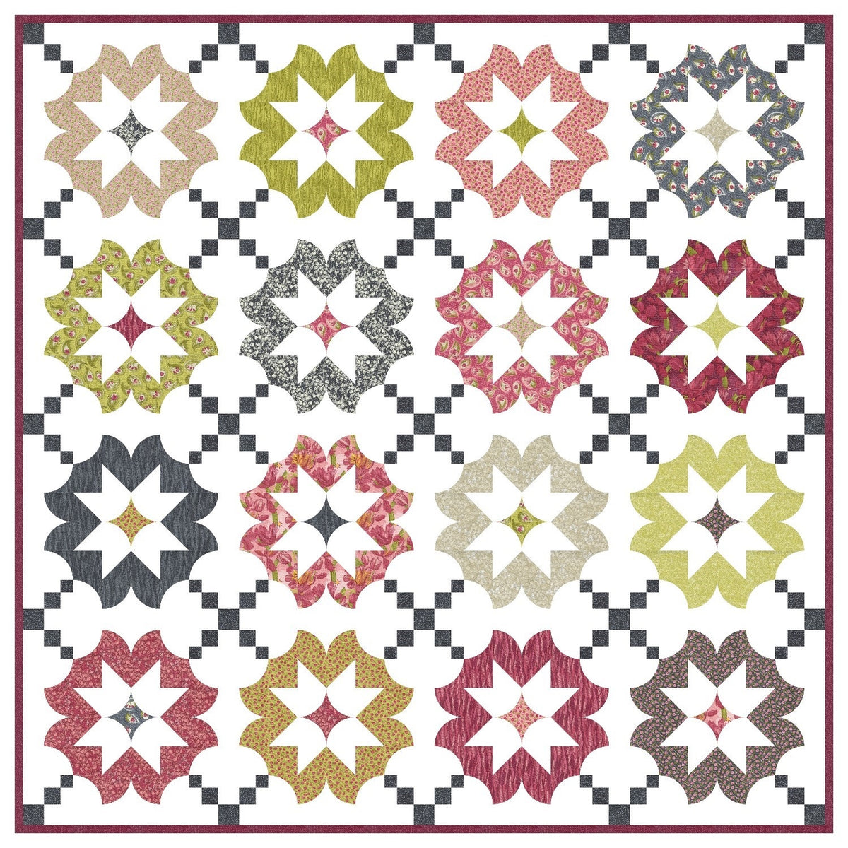 Blossoming Stars Downloadable Pattern – Quilting Books Patterns and Notions