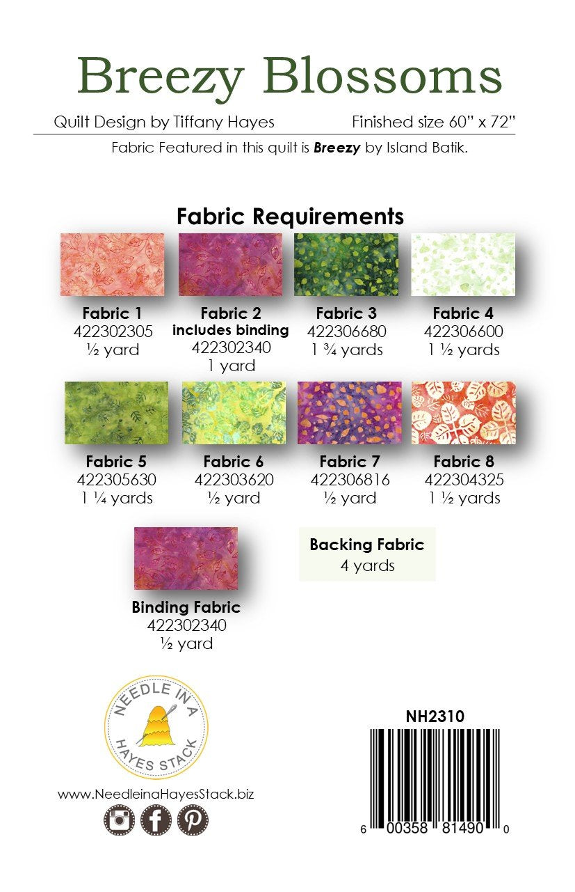 Back of the Breezy Blossoms Downloadable Pattern by Needle In A Hayes Stack