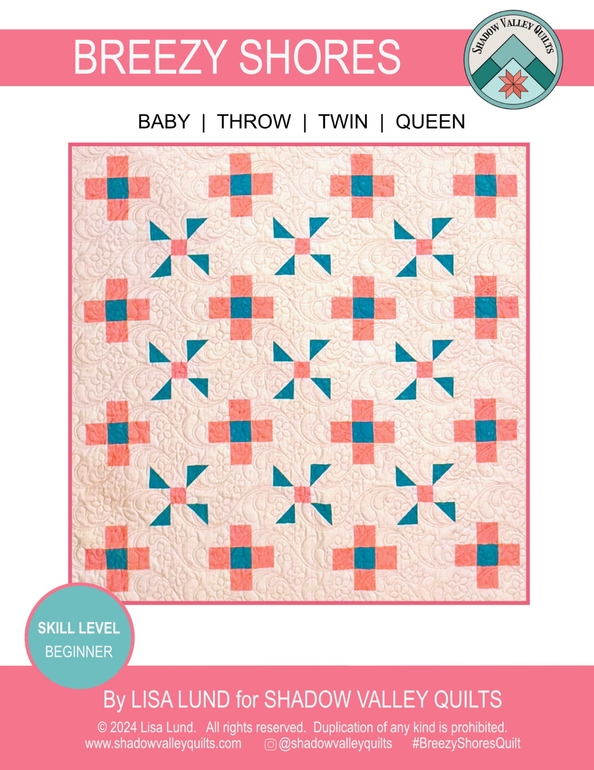 Breezy Shores Downloadable Pattern by Shadow Valley Quilts