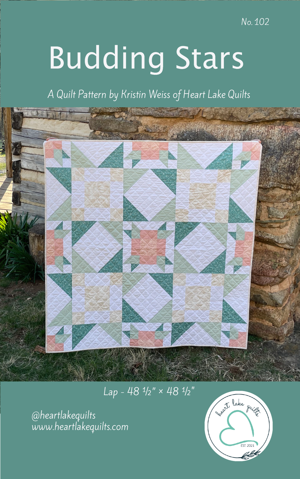 Budding Stars Downloadable Pattern by Heart Lake Quilts