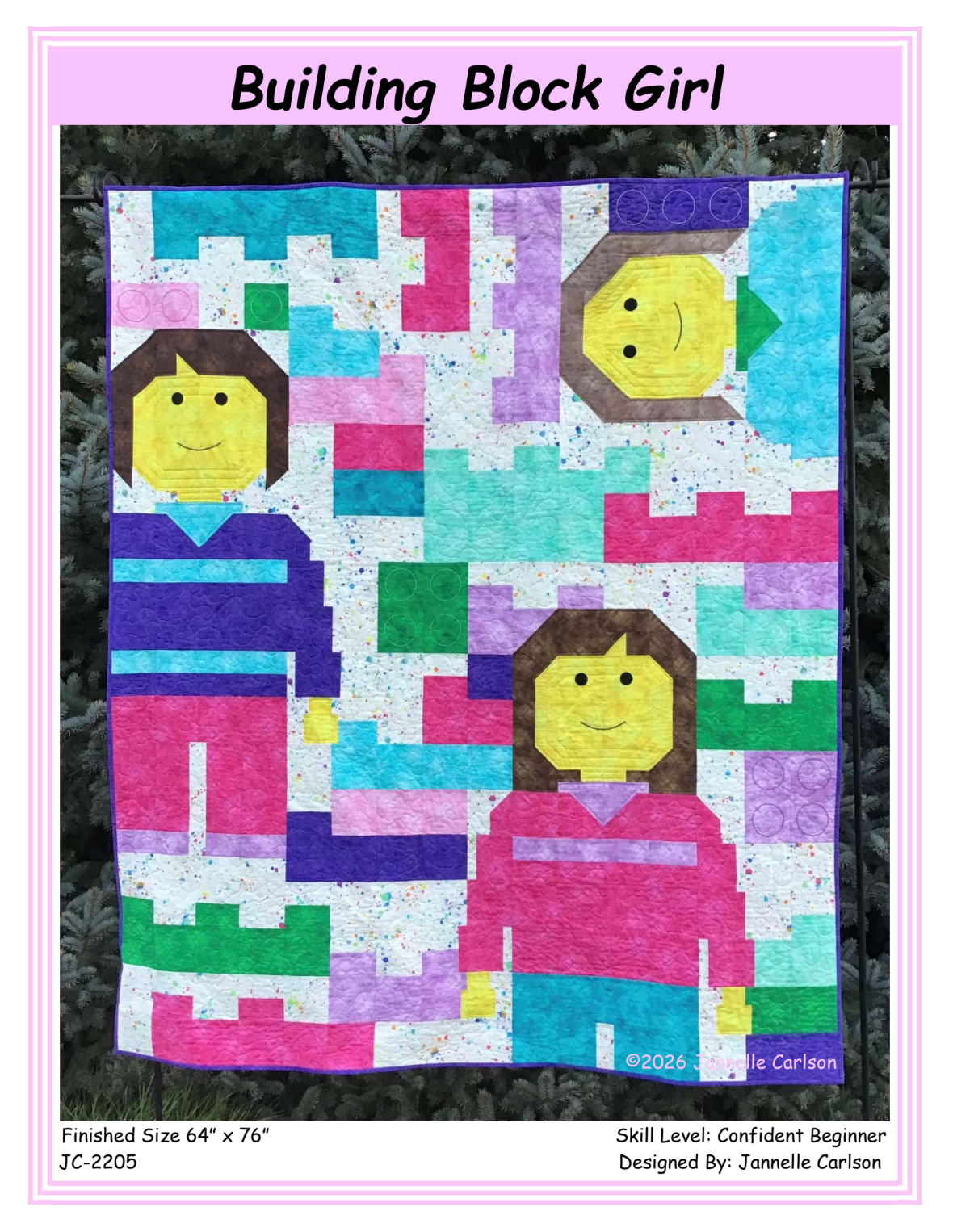 Building Block Girl Downloadable Pattern by Jannelle Carlson