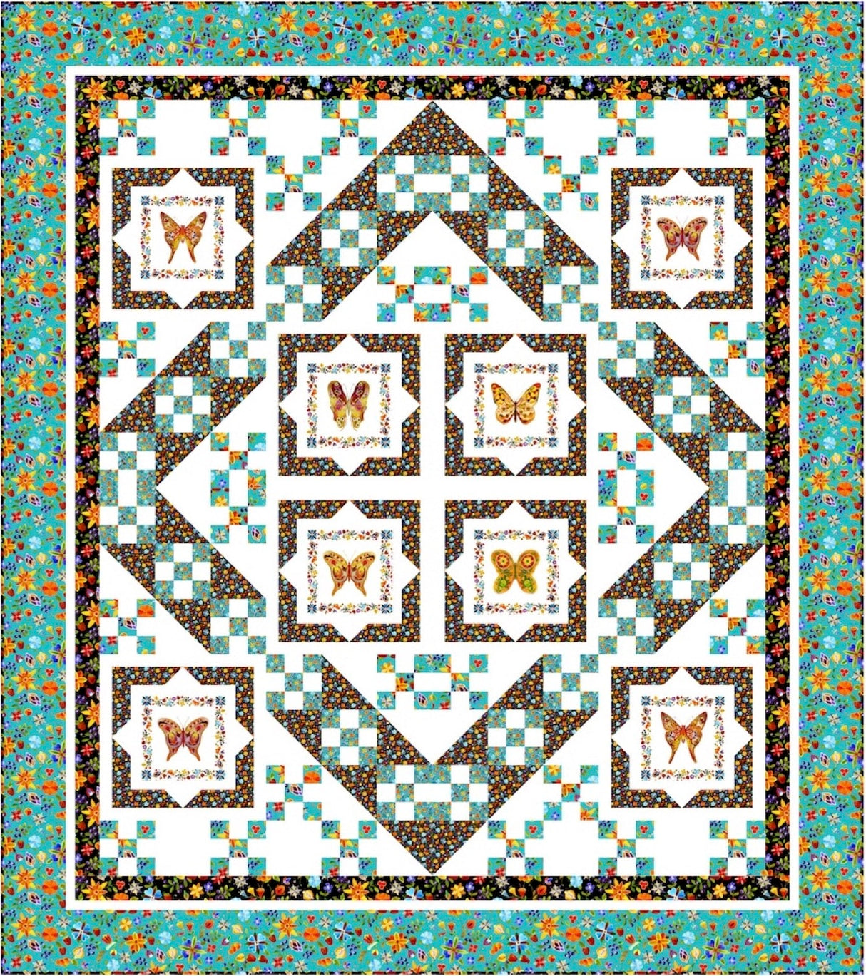 Butterfly Mosaic Downloadable Pattern by Pine Tree Country Quilts