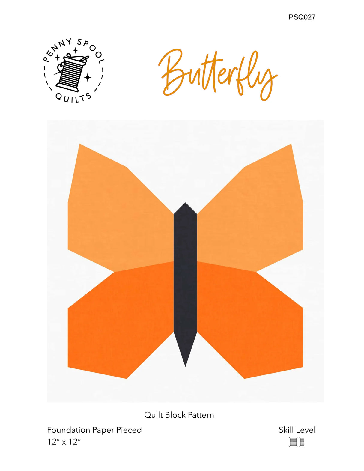 Butterfly Downloadable Pattern by Penny Spool Quilts Pattern