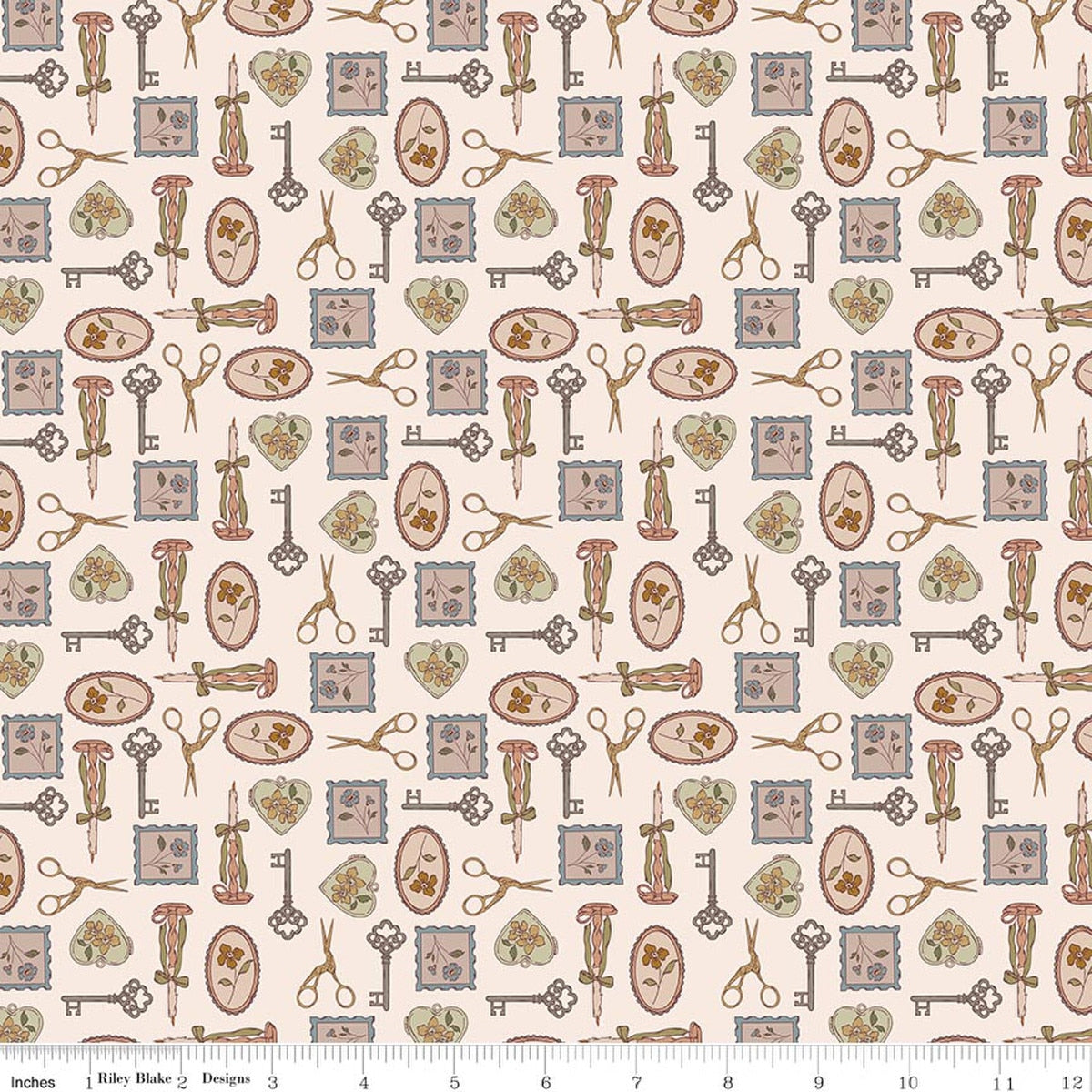 Charmed & Treasured Charmed Latte Quilt Fabric by Kassidy Grace