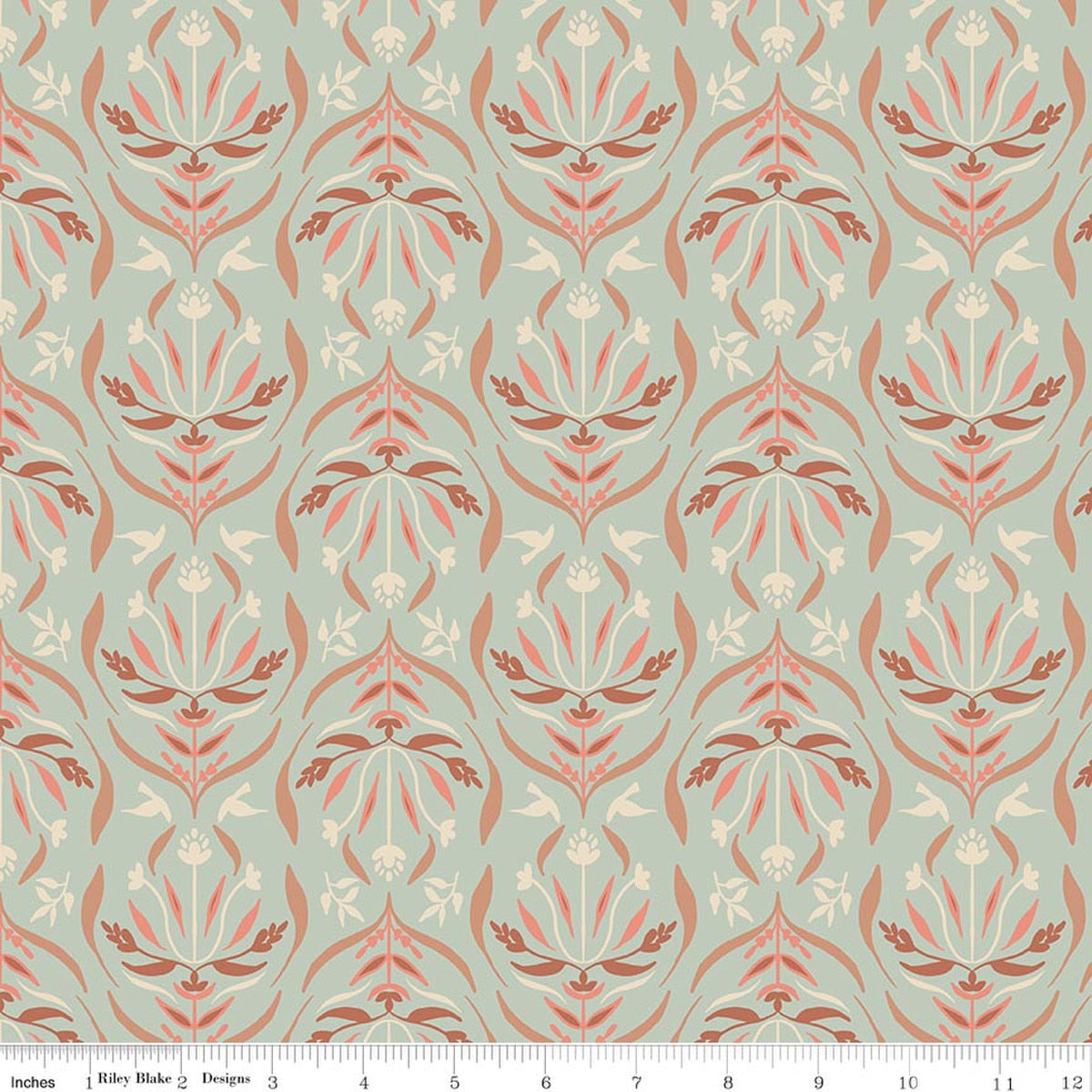 Hedgerow Haven Damask Whisper Quilt Fabric by Amber Elliot