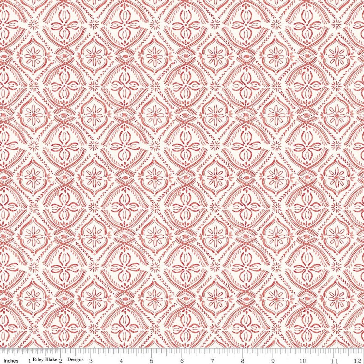 Blissful Moments Medallions Rouge Quilt Fabric