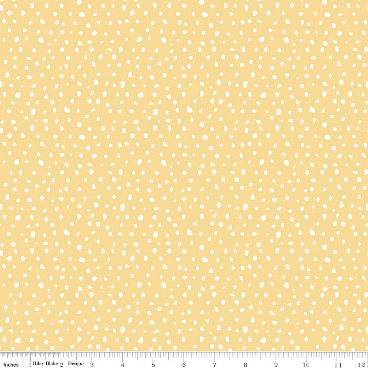 Blissful Moments Dots Yellow Quilt Fabric