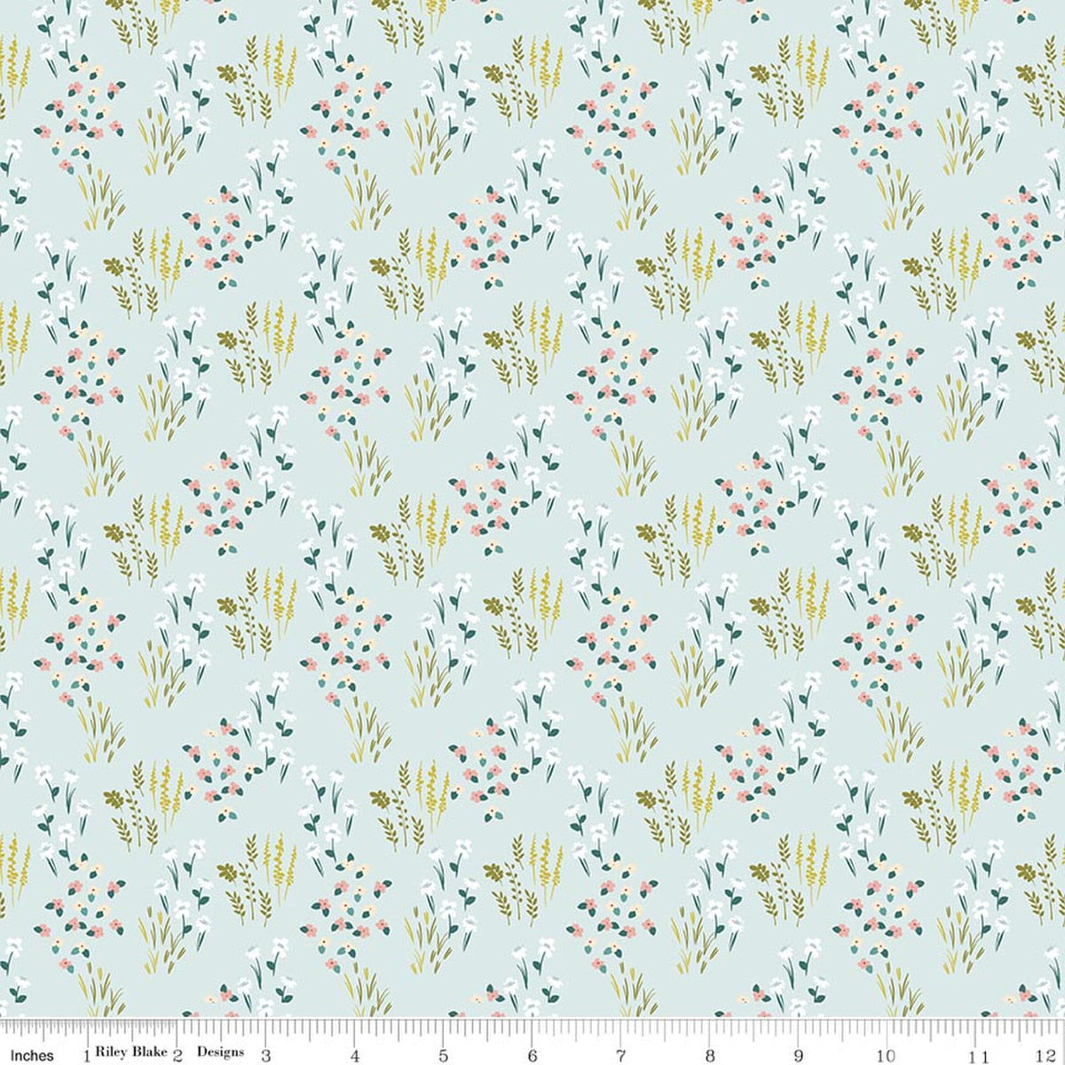 Petals & Hazel Meadow Powder Quilt Fabric by Simple Simon