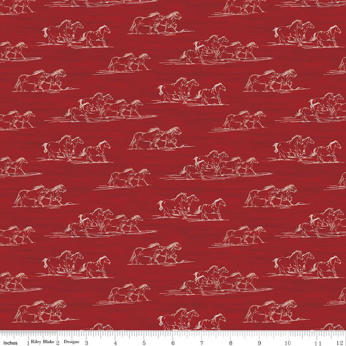 The Homestead Horse Toile Red Quilt Fabric by The Homestead — Tara Reed