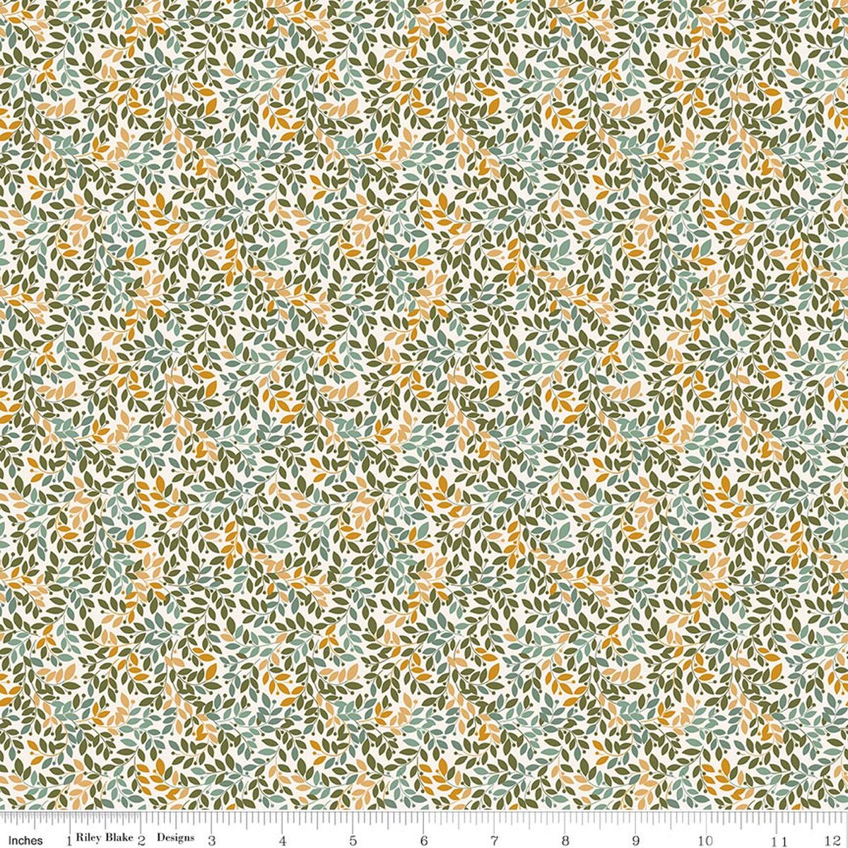 Worth Repeating Leaves Cloud Quilt Fabric by Sandy Gervais