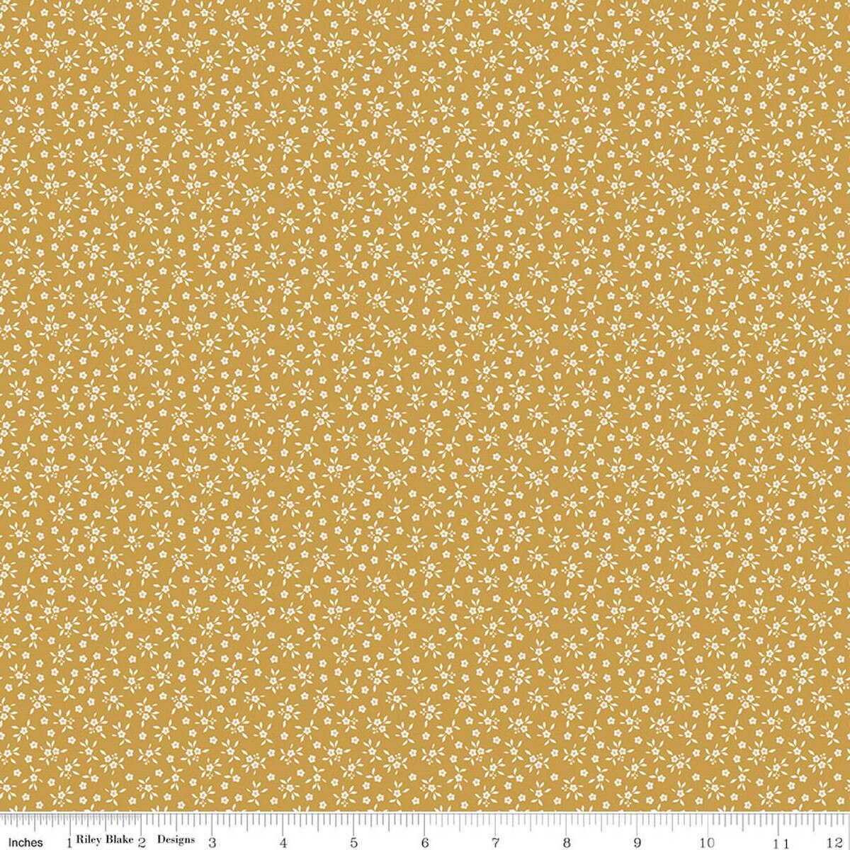 Worth Repeating Ditsy Gold Quilt Fabric by Sandy Gervais