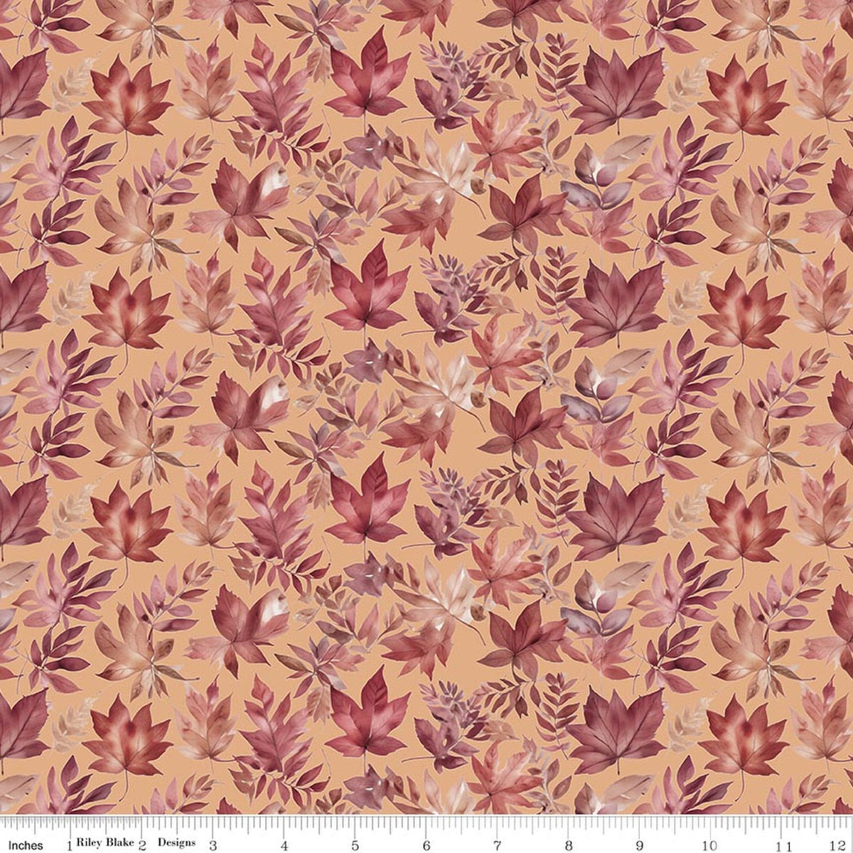 Harvest on the Prairie Leaves Marmalade Quilt Fabric by Modern Prairie