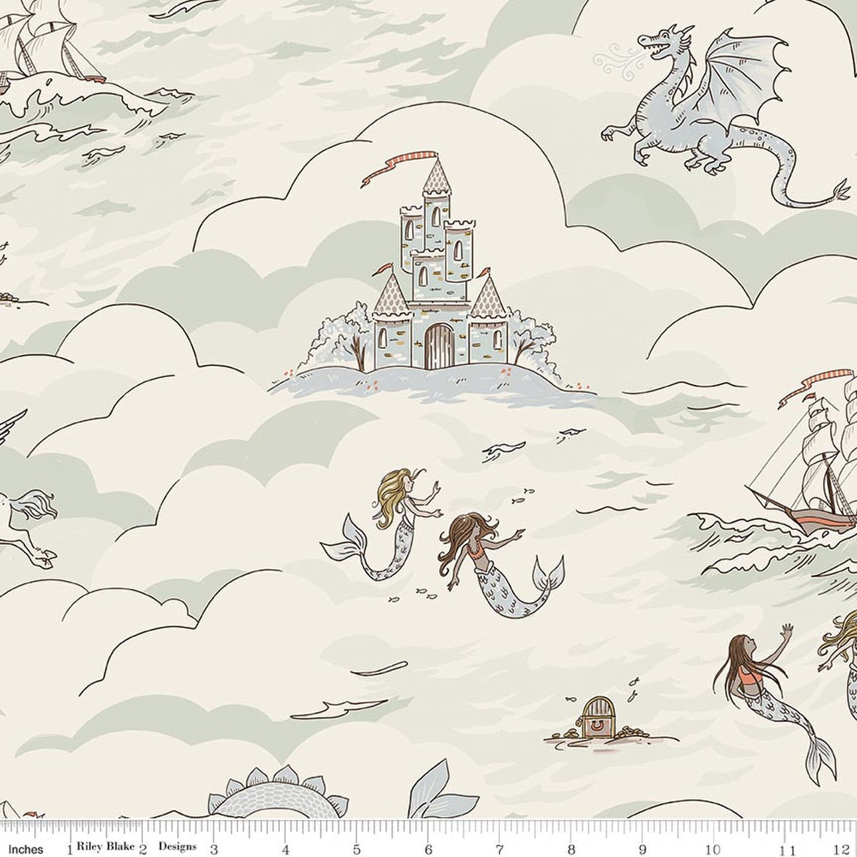 Story Land Main Mist Quilt Fabric by Sarah Jane