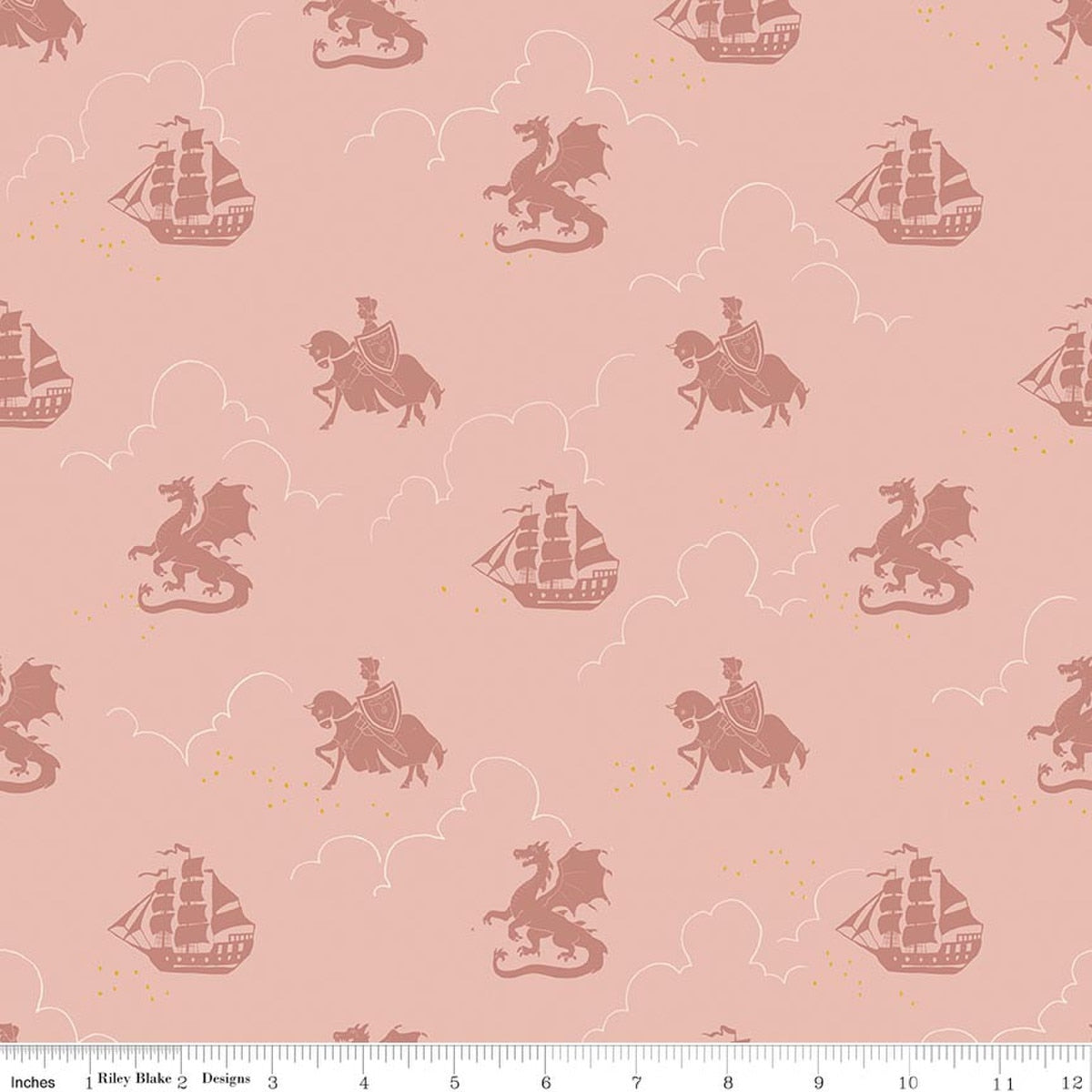 Story Land In the Knight Rose Quilt Fabric by Sarah Jane