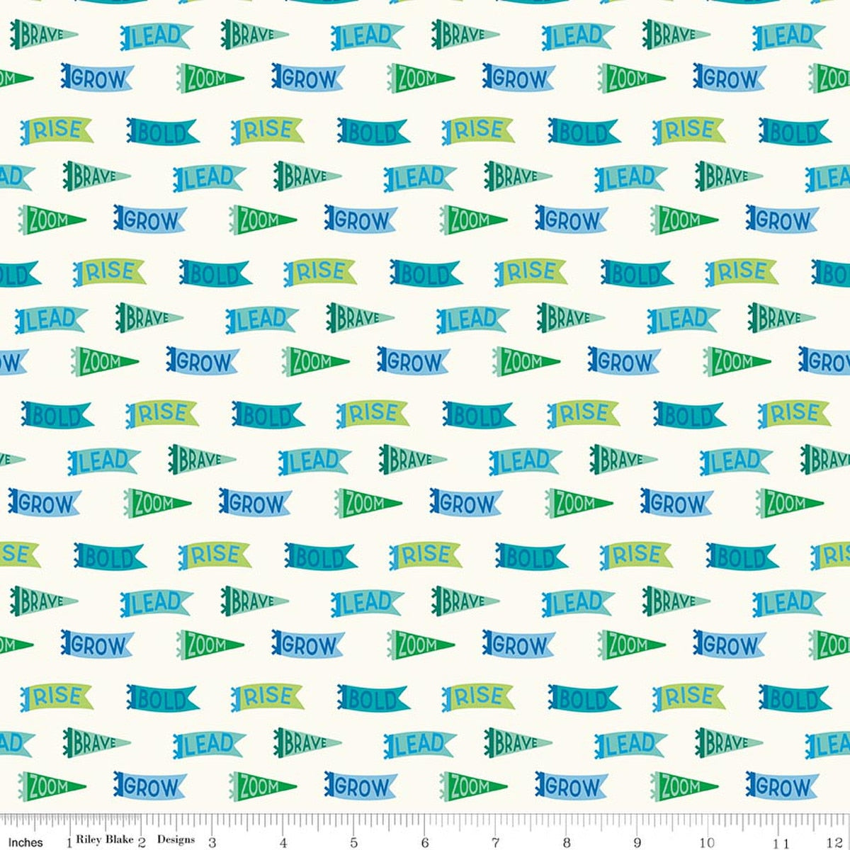 Brave Your Way Brave Banners Cloud Quilt Fabric by Cayla Naylor
