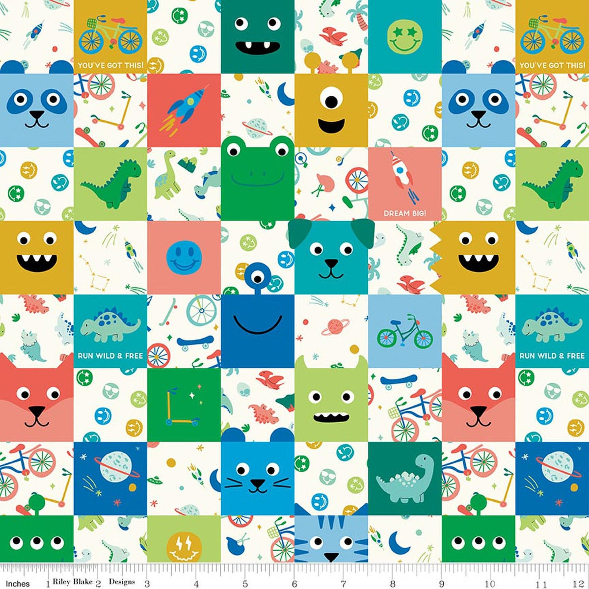 Brave Your Way Cheater Print Multi Quilt Fabric by Cayla Naylor