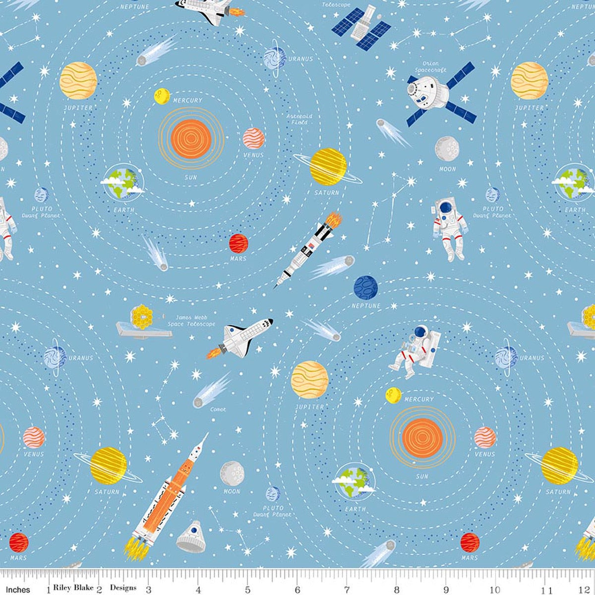 Reach for the Stars with NASA Galaxy Sky Quilt Fabric