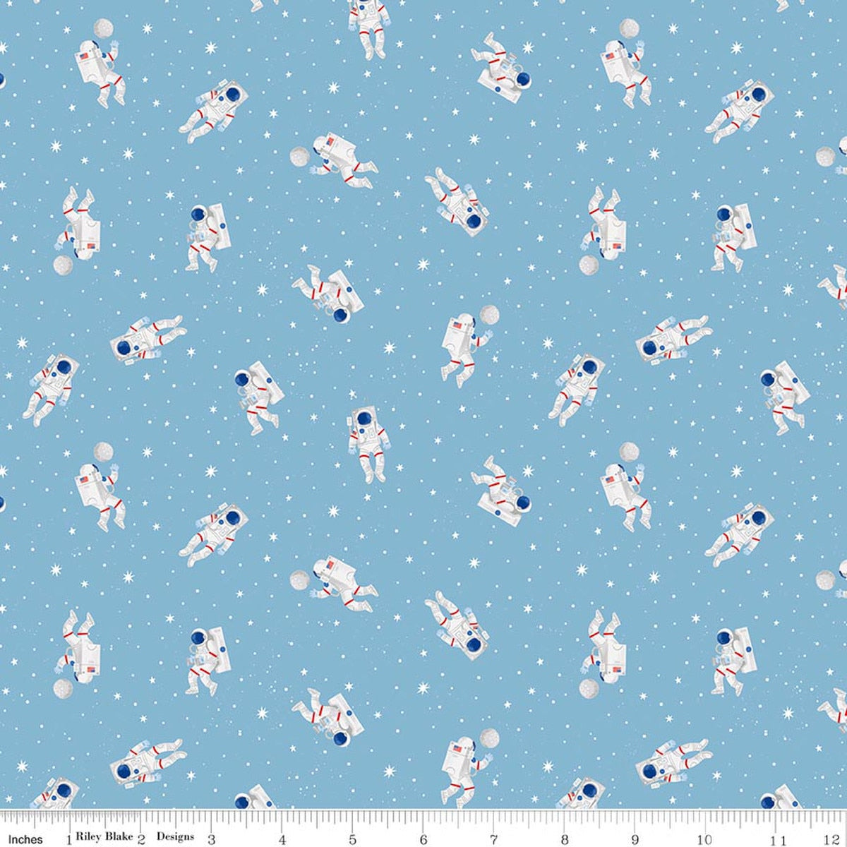 Reach for the Stars with NASA Astronauts Sky Quilt Fabric by Riley Cloward