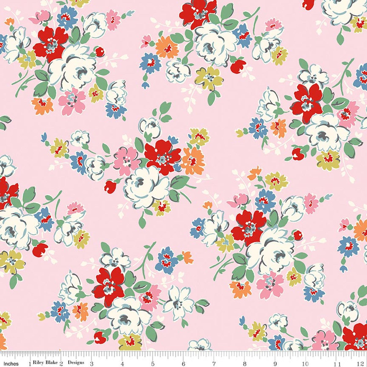 Cath Kidston® Signature Collection Clifton Rose Pink Quilt Fabric by Cath Kidston
