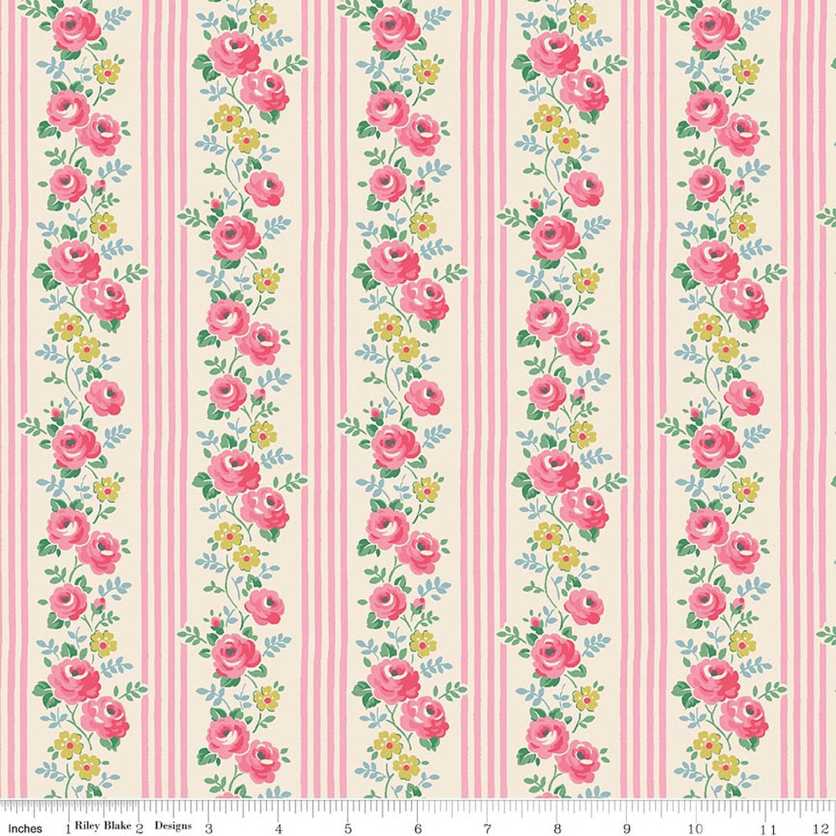 Cath Kidston® Signature Collection Stripe Pink Quilt Fabric by Cath Kidston