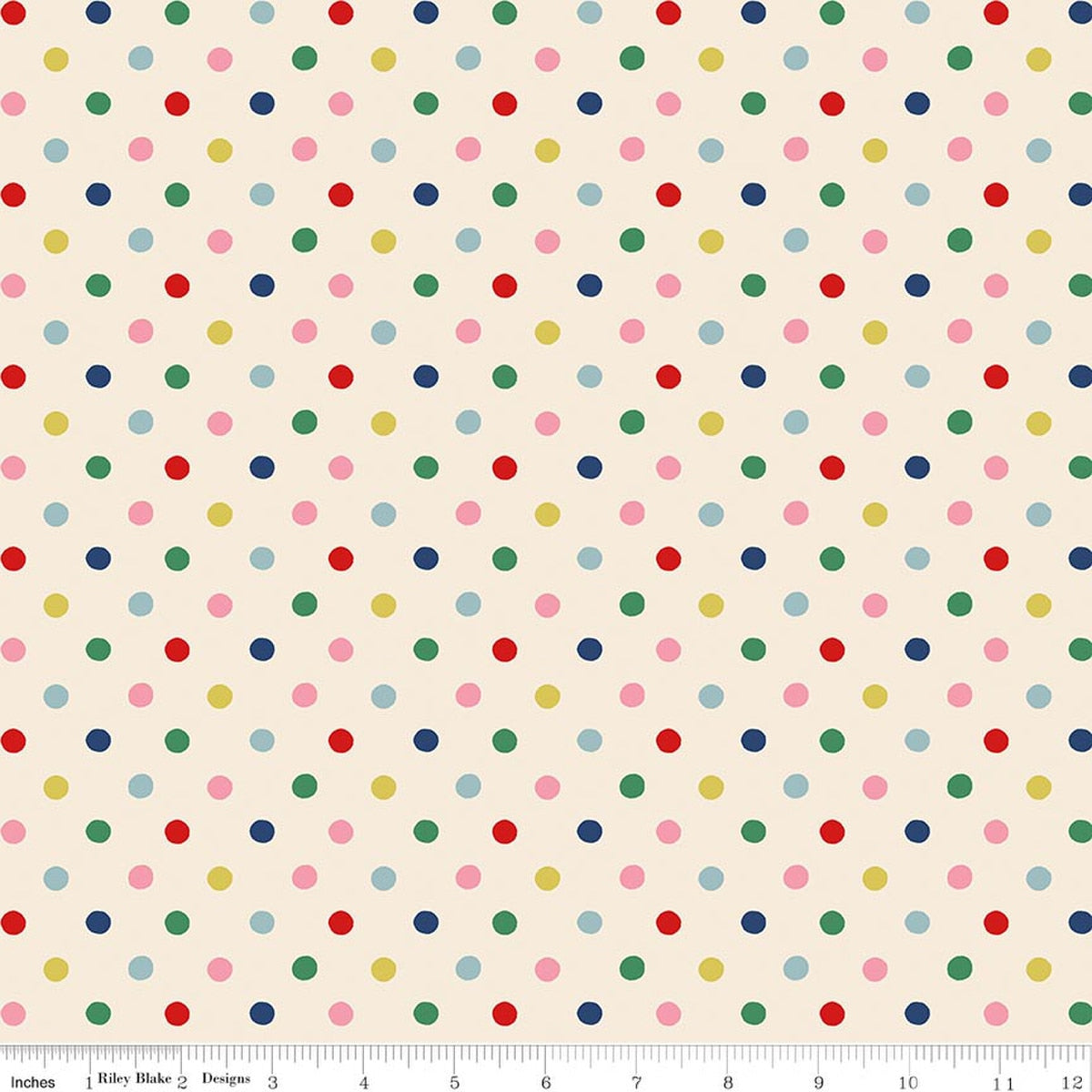 Cath Kidston® Signature Collection Button Spot Multi Quilt Fabric by Cath Kidston