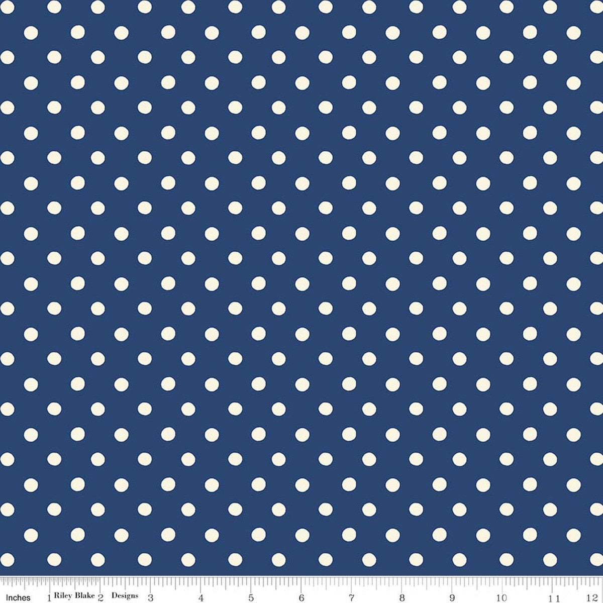 Cath Kidston® Signature Collection Button Spot Navy Quilt Fabric by Cath Kidston