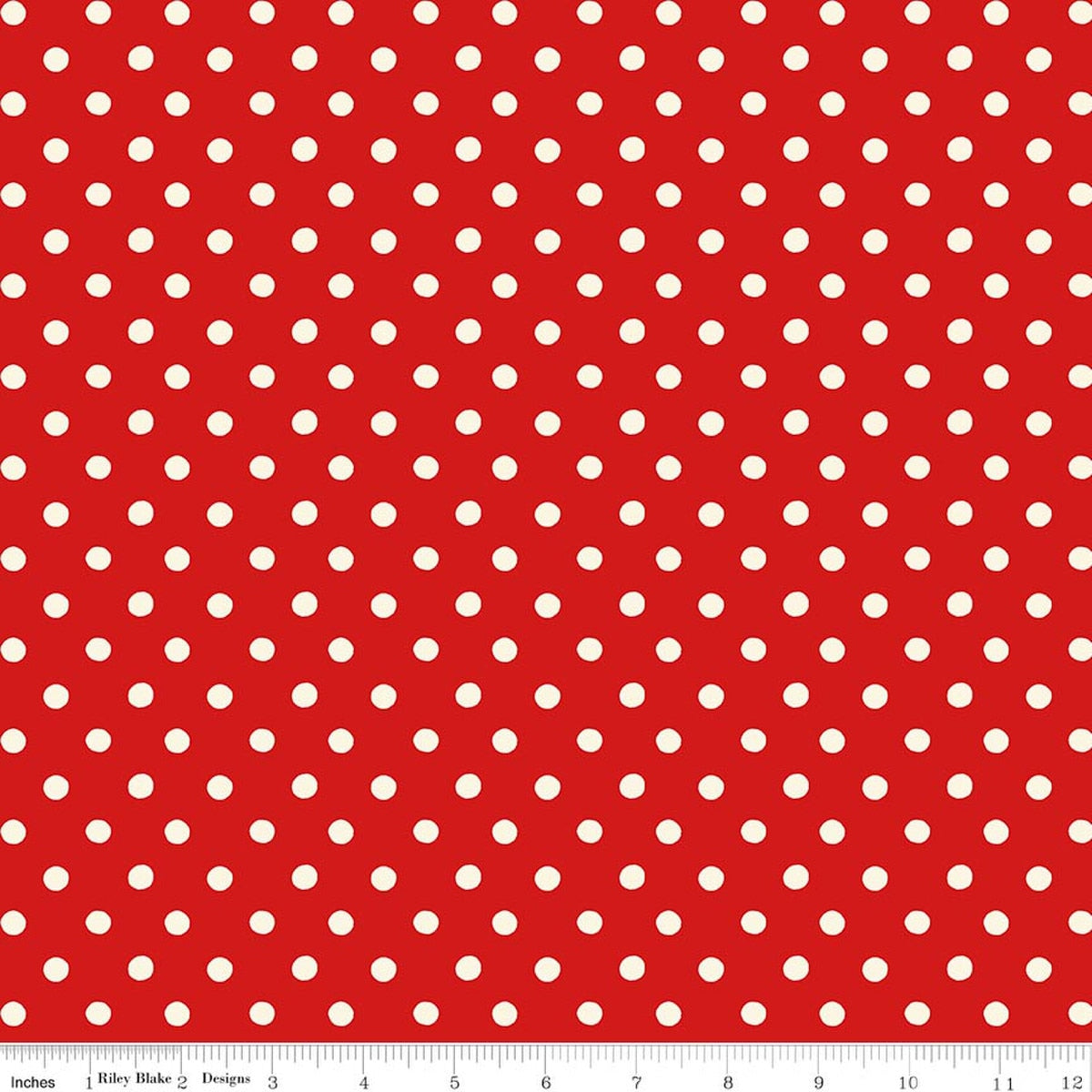 Cath Kidston® Signature Collection Button Spot Red Quilt Fabric by Cath Kidston