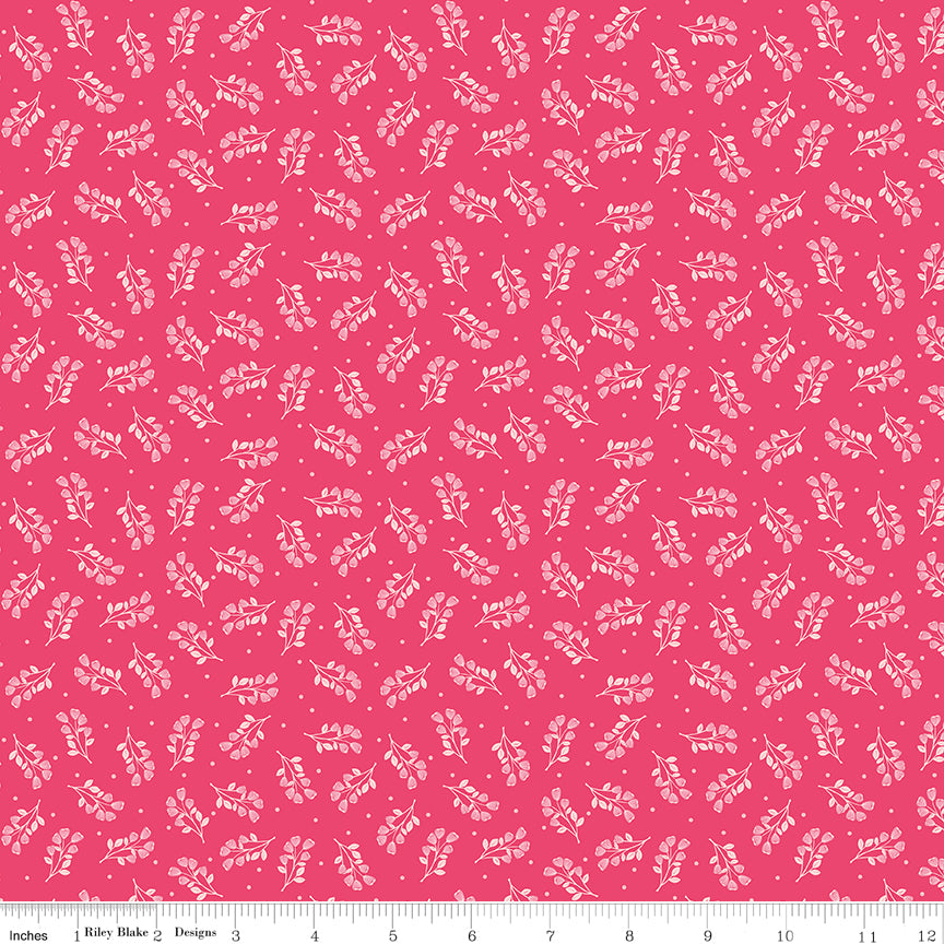 Bloom & Heart Bloomlet Raspberry Quilt Fabric by Cherry Guidry of Cherry Blossoms