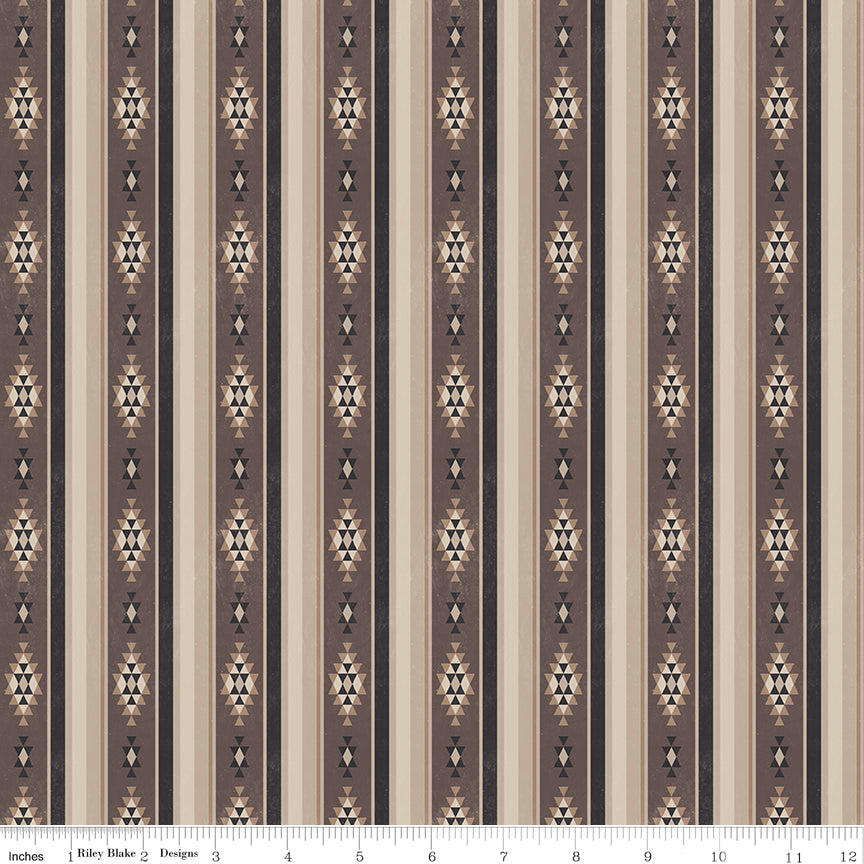 Horseshoe Creek Stripes Truffle Quilt Fabric by Horseshoe Creek — RBD