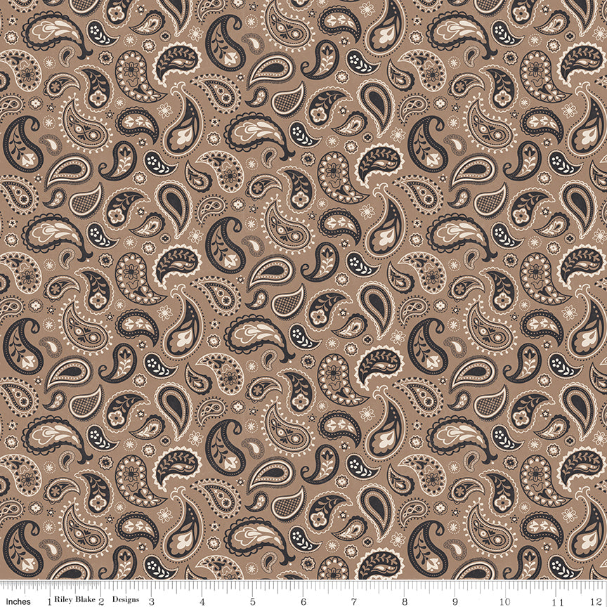 Horseshoe Creek Paisley Brown Sugar Quilt Fabric by Horseshoe Creek — RBD