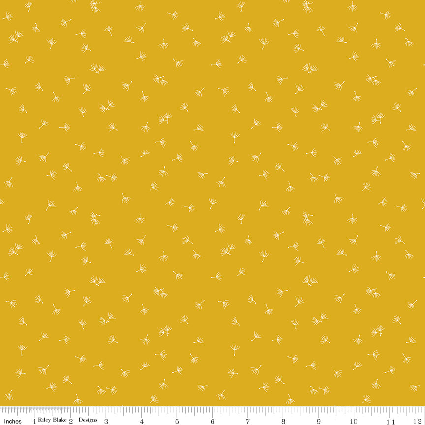 Luna Field Seedheads Gold Quilt Fabric by Luna Field — Katherine Lenius