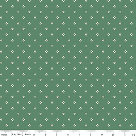Luna Field Nine Patch Green Quilt Fabric by Luna Field — Katherine Lenius
