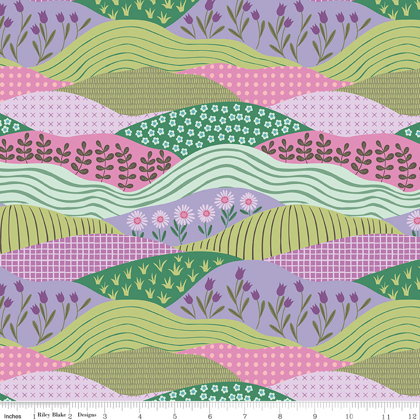 Mountain Jamboree Hills Multi Quilt Fabric by Genesis Hall