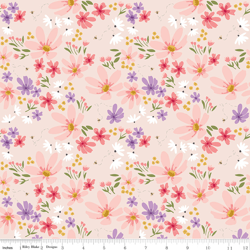 Sweet as Honey Main Blush Quilt Fabric by Sweet as Honey — Frank Gulick