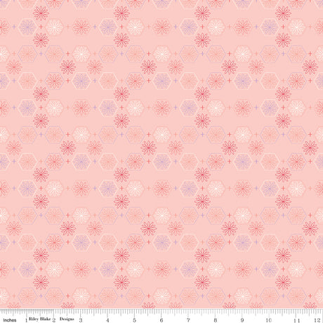 Sweet as Honey Floral Hexies Blush Quilt Fabric by Sweet as Honey — Frank Gulick