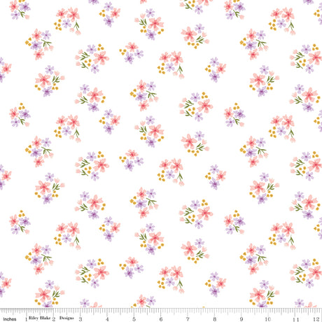 Sweet as Honey Floral White Quilt Fabric by Sweet as Honey — Frank Gulick