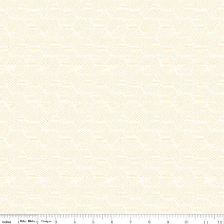Sweet as Honey Hexagon Texture Cream Quilt Fabric by Sweet as Honey — Frank Gulick