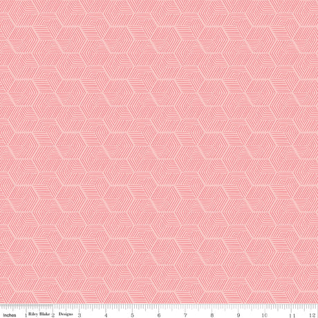 Sweet as Honey Hexagon Texture Pink Quilt Fabric by Sweet as Honey — Frank Gulick