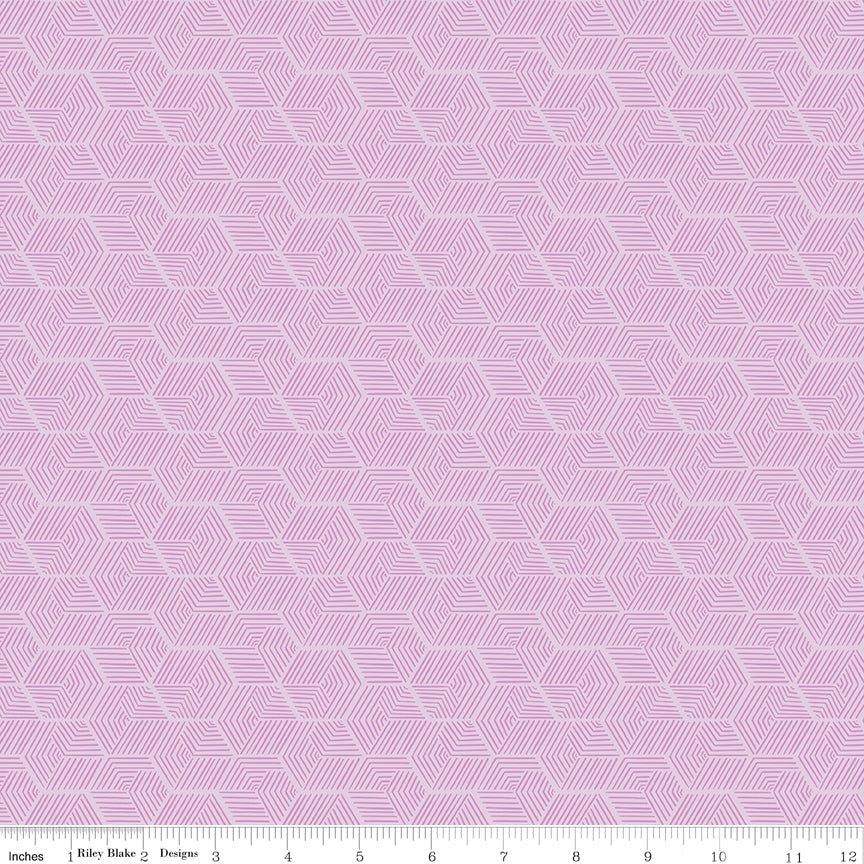 Sweet as Honey Hexagon Texture Purple Quilt Fabric by Sweet as Honey — Frank Gulick