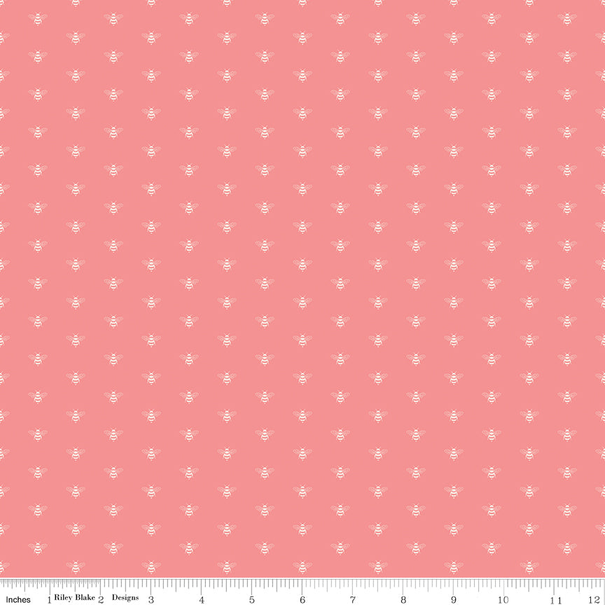 Sweet as Honey Bees Sugar Pink Quilt Fabric by Sweet as Honey — Frank Gulick