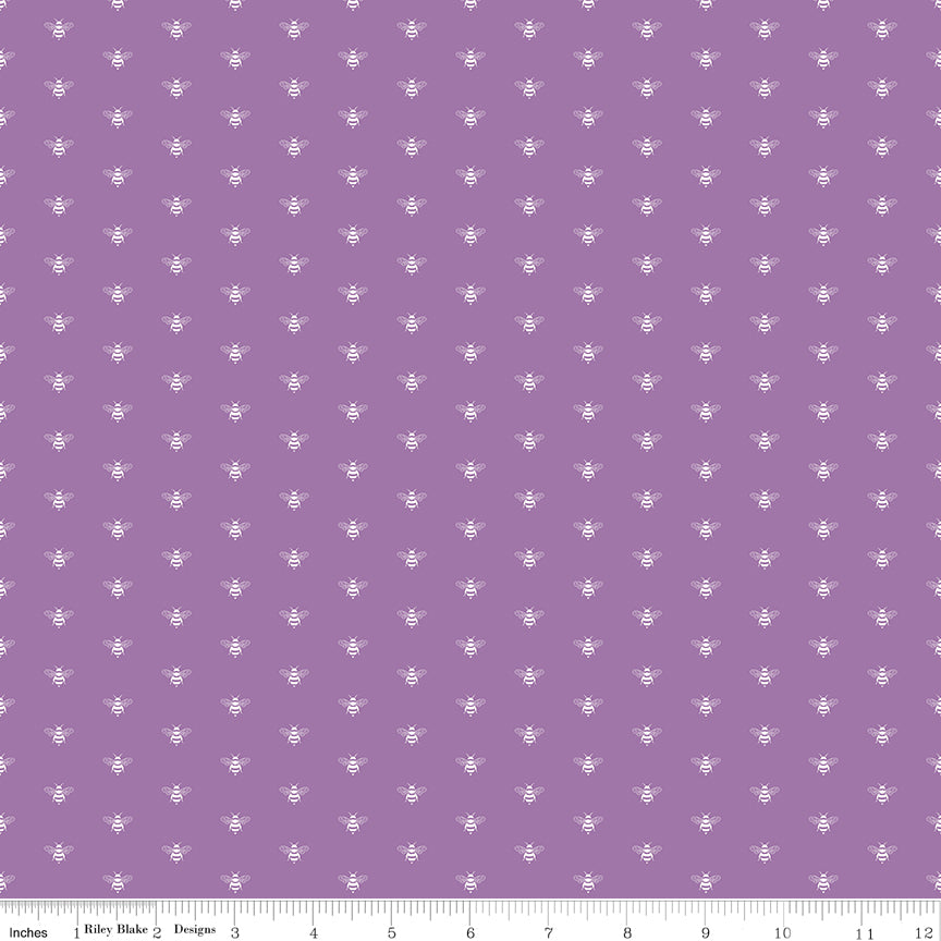 Sweet as Honey Bees Violet Quilt Fabric by Sweet as Honey — Frank Gulick