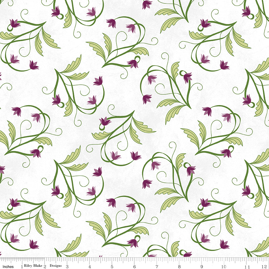 Amethyst & Ivy Medallions White