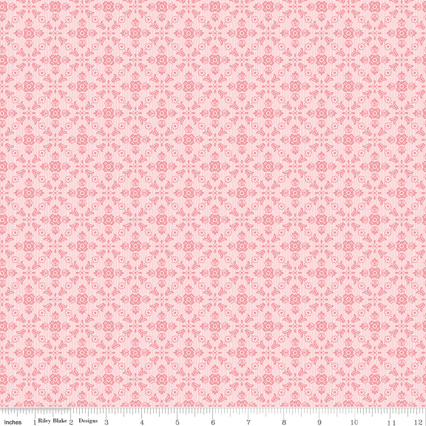 Anne with an E Geometric Pink Quilt Fabric