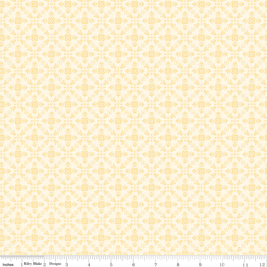 Anne with an E Geometric Yellow Quilt Fabric
