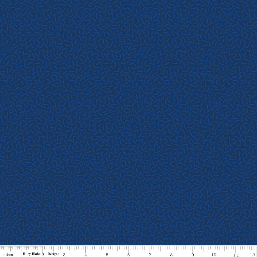 Peonies & Pears Sprinkles Navy Quilt Fabric