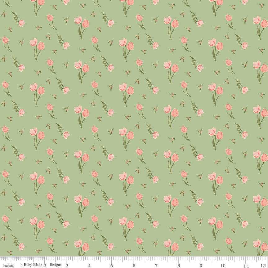 Promise of Spring Tulips Green