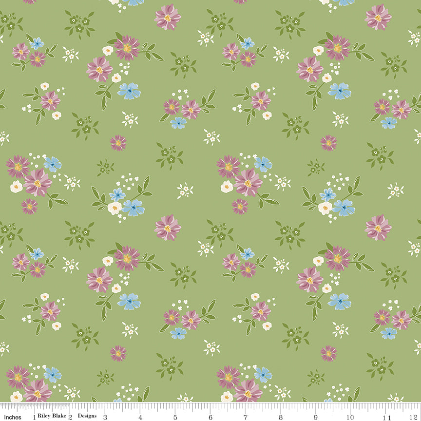 Promise of Spring Floral Green