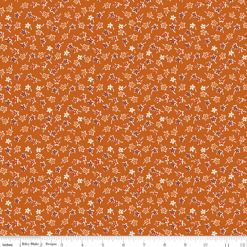 Pumpkin & Licorice Star Flowers Amber by Pumpkin & Licorice — Lori Holt